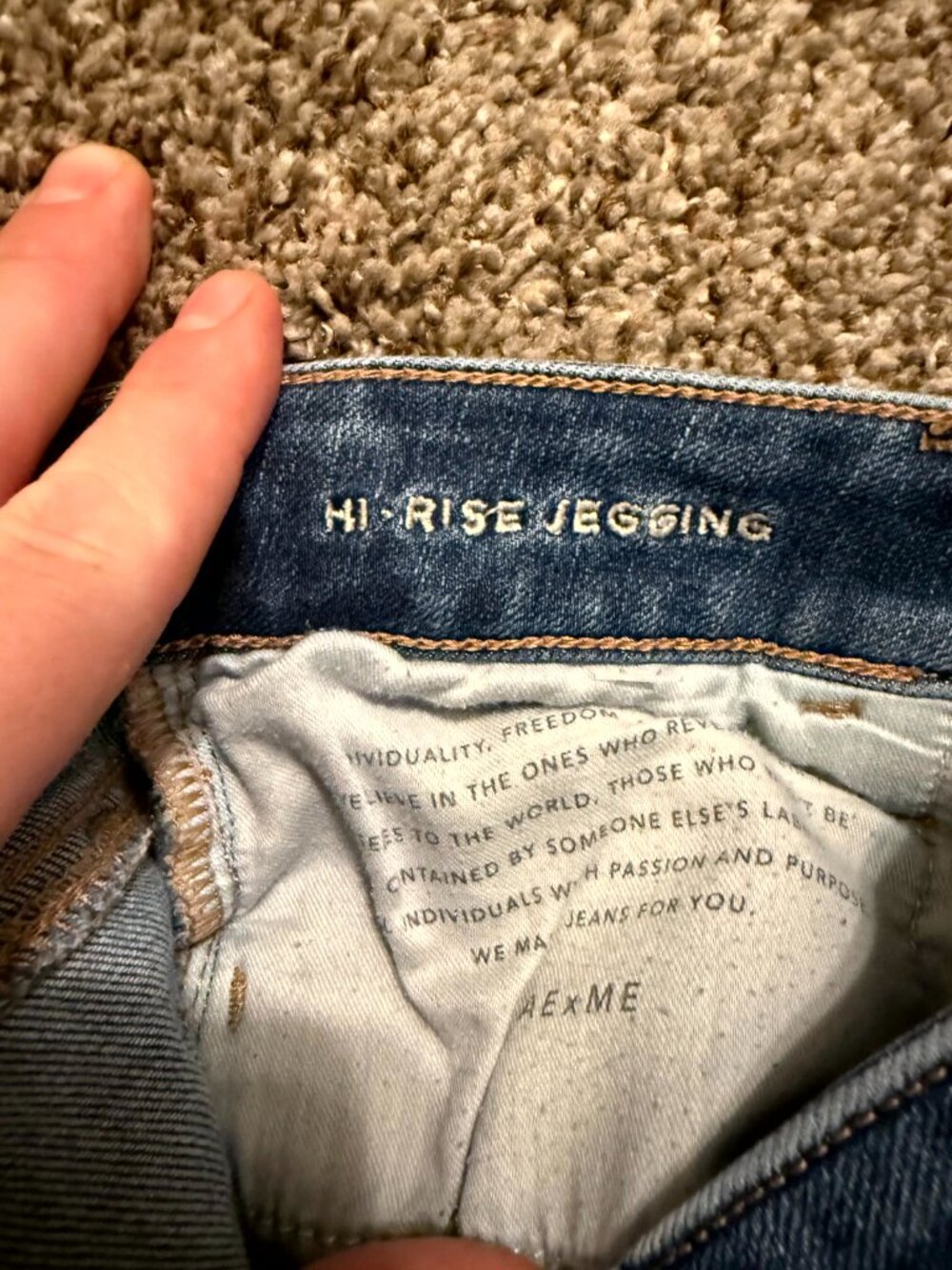 American Eagle Hi Rise Jegging Jeans Womens 2 Regular Ripped Blue - Picture 4 of 6
